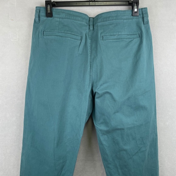 Urban Outfitters Teal Chinos Pants Pleated Front Hip Chic Trousers Mens‎ 34x32 - Picture 4 of 10